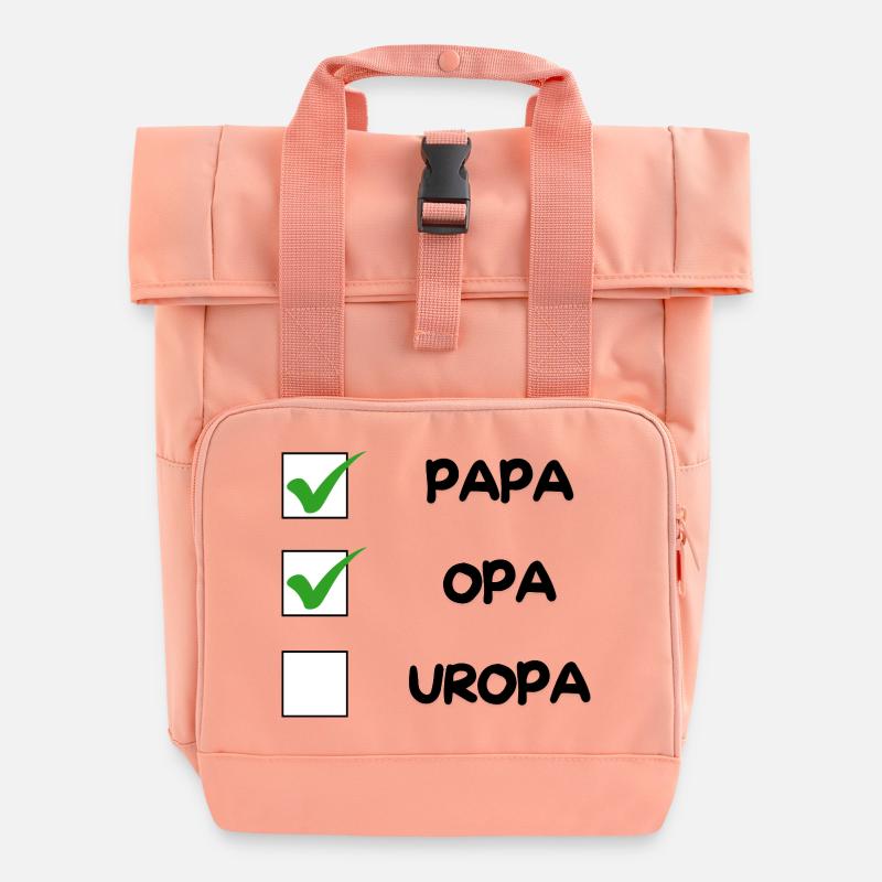 OPA Checklist - Roll Top Backpack with Two Handles - chintz rose