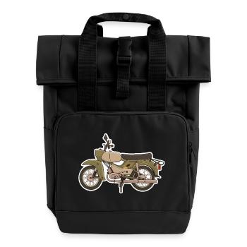 Samson Hawk - Roll Top Backpack with Two Handles - black - Front