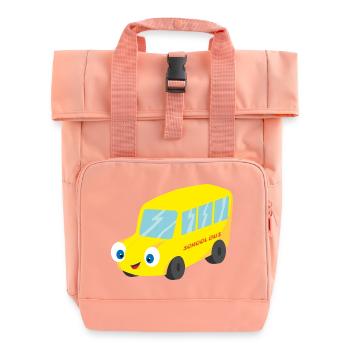 Schulbus - Rolltop Rucksack mit zwei Griffen - Chintzrosa - Vorne