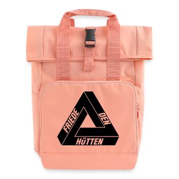 Friede den Hütten - Rolltop Rucksack mit zwei Griffen - Chintzrosa - Vorne