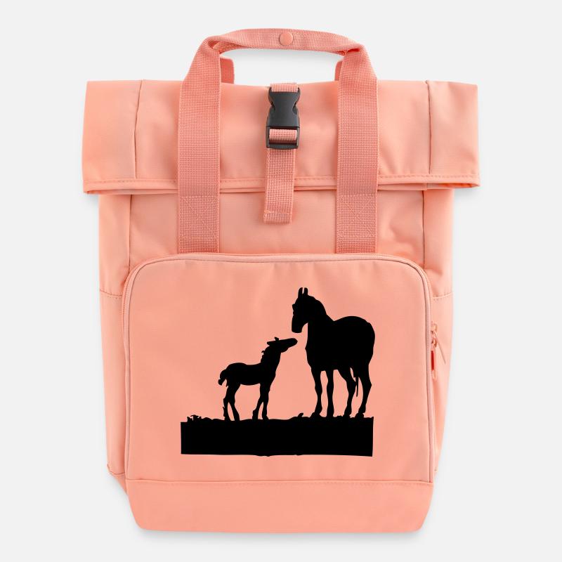 Cheval - Sac à dos Roll Top à deux anses - rose liberty