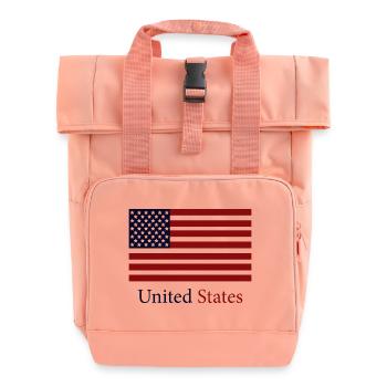 Flagge der Vereinigten Staaten - Rolltop Rucksack mit zwei Griffen - Chintzrosa - Vorne