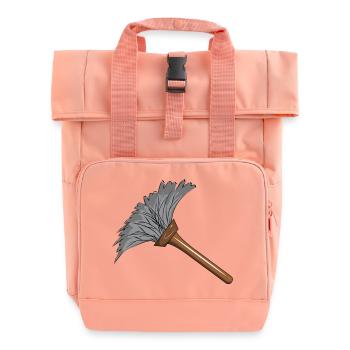 putzen cleaning putzfrau broom wischmop43 - Rolltop Rucksack mit zwei Griffen - Chintzrosa - Vorne