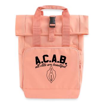A.C.A.B. - All Clits Are Beautiful - Rolltop Rucksack mit zwei Griffen - Chintzrosa - Vorne
