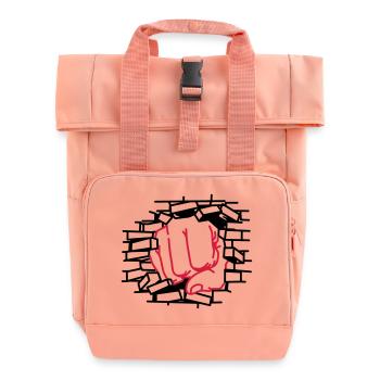 Faustdick, Faust, schlagen - Rolltop Rucksack mit zwei Griffen - Chintzrosa - Vorne