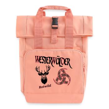 Westerwälder Rotwild - Rolltop Rucksack mit zwei Griffen - Chintzrosa - Vorne