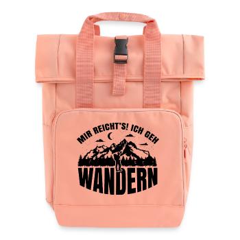 Hiking Hiking Sports Mountains - Roll Top Backpack with Two Handles - chintz rose - Front