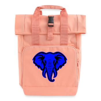 Portrait d’animal éléphant - Sac à dos Roll Top à deux anses - rose liberty - Devant