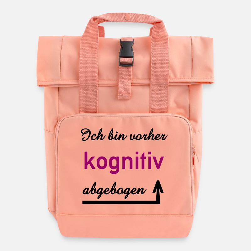 cognitive, saying, communication, interpersonal - Roll Top Backpack with Two Handles - chintz rose