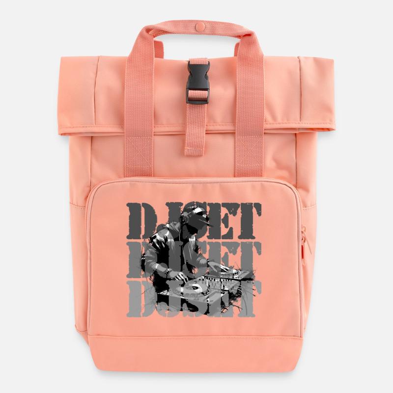 DJ set - Roll Top Backpack with Two Handles - chintz rose