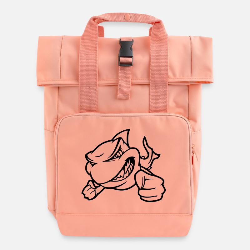requin - Sac à dos Roll Top à deux anses - rose liberty
