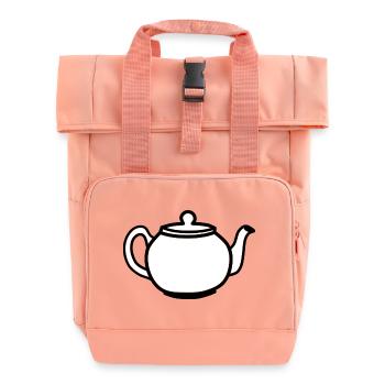 Théière - Sac à dos Roll Top à deux anses - rose liberty - Devant