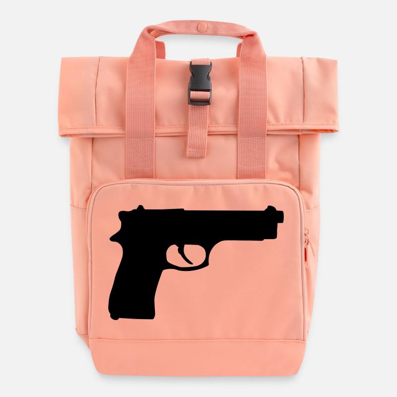 Gun - Roll Top Backpack with Two Handles - chintz rose