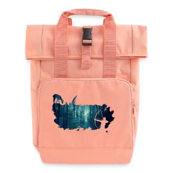 bowhunter splash Winterwald - Rolltop Rucksack mit zwei Griffen - Chintzrosa - Vorne
