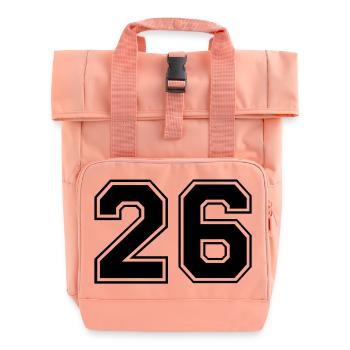 26 - Roll Top Backpack with Two Handles - chintz rose - Front