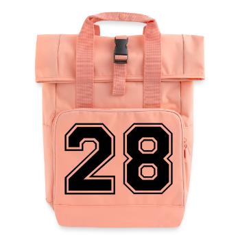 28 - Roll Top Backpack with Two Handles - chintz rose - Front