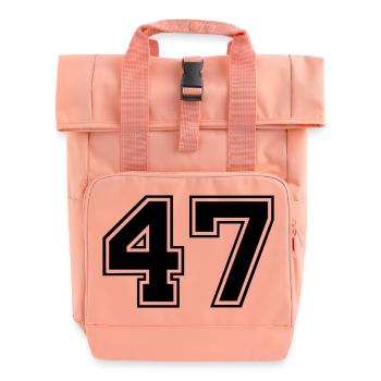 47 - Rolltop Rucksack mit zwei Griffen - Chintzrosa - Vorne