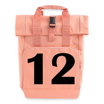 12 - Roll Top Backpack with Two Handles - chintz rose - Front