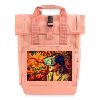 Vivid Dream VR Odyssey - Roll Top Backpack with Two Handles - chintz rose - Front