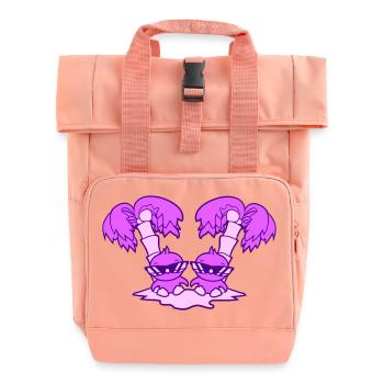 2 Enten Klein Süß Vögel Sonnenbrille Lustig Palmen - Rolltop Rucksack mit zwei Griffen - Chintzrosa - Vorne