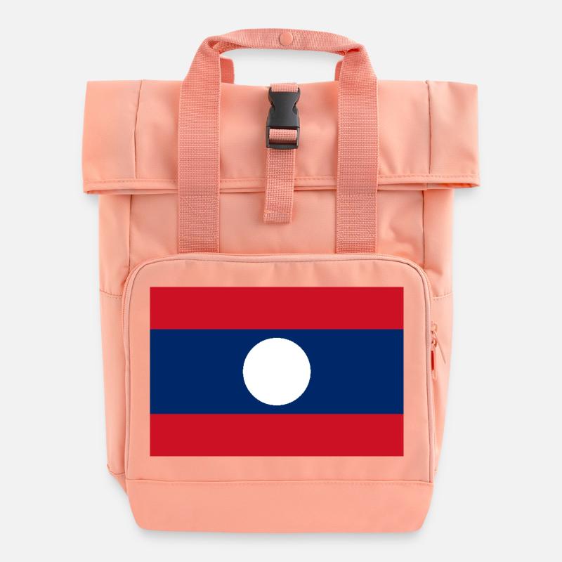 Laos - Roll Top Backpack with Two Handles - chintz rose