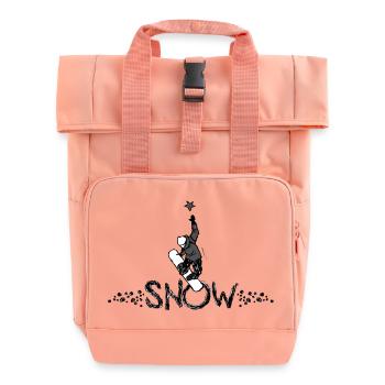Freestyle Snowboarding - Roll Top Backpack with Two Handles - chintz rose - Front