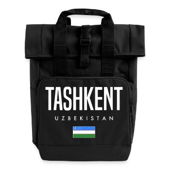 Tashkent Usbekistan - Rolltop Rucksack mit zwei Griffen - Schwarz - Vorne