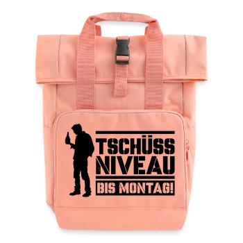 Tschüss Niveau bis Montag - Rolltop Rucksack mit zwei Griffen - Chintzrosa - Vorne