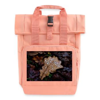 fabiolous world Autumn Leaf - Roll Top Backpack with Two Handles - chintz rose - Front
