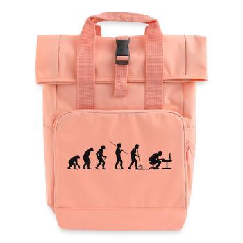 Programmer Computer Freak Evolution - Roll Top Backpack with Two Handles - chintz rose - Front