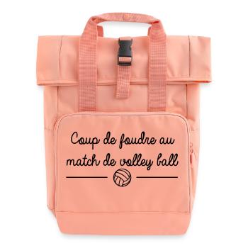 Coup de foudre au match de volley ball - Sac à dos Roll Top à deux anses - rose liberty - Devant