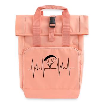 herzschlag gleitschirm - Rolltop Rucksack mit zwei Griffen - Chintzrosa - Vorne