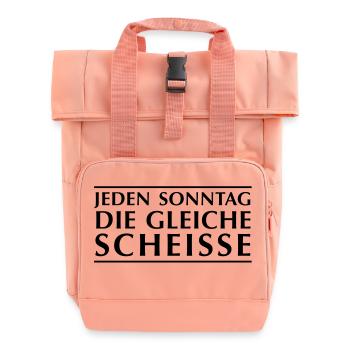 Every Sunday the same shit - Roll Top Backpack with Two Handles - chintz rose - Front