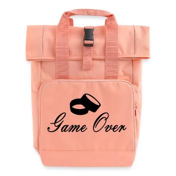 game over - Rolltop Rucksack mit zwei Griffen - Chintzrosa - Vorne