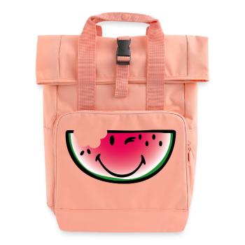 Smiley Watermelon - Rolltop Rucksack mit zwei Griffen - Chintzrosa - Vorne