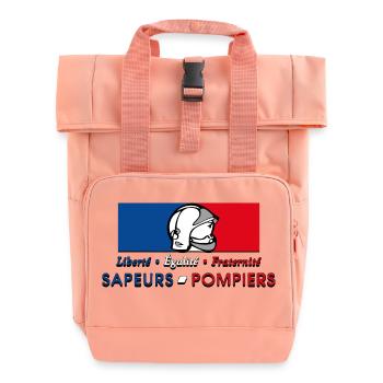 Sapeurs Pompiers Liberté Egalité Fraternité - Sac à dos Roll Top à deux anses - rose liberty - Devant