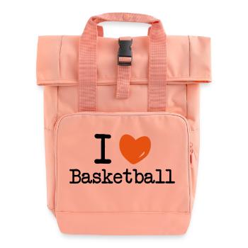j'aime basket-ball - Sac à dos Roll Top à deux anses - rose liberty - Devant