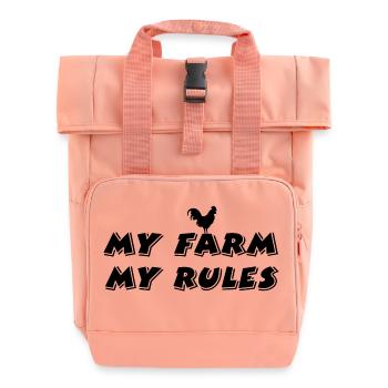 Farm - Roll Top Backpack with Two Handles - chintz rose - Front