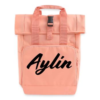 Aylin Prénom Nom Cadeau - Sac à dos Roll Top à deux anses - rose liberty - Devant