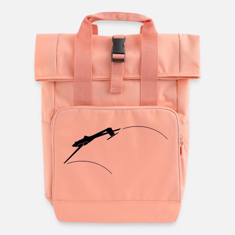 ASK 21 Kunstflug - Rolltop Rucksack mit zwei Griffen - Chintzrosa