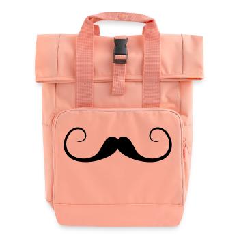 mustaches - Rolltop Rucksack mit zwei Griffen - Chintzrosa - Vorne