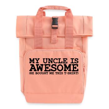 my uncle is awesome - Rolltop Rucksack mit zwei Griffen - Chintzrosa - Vorne
