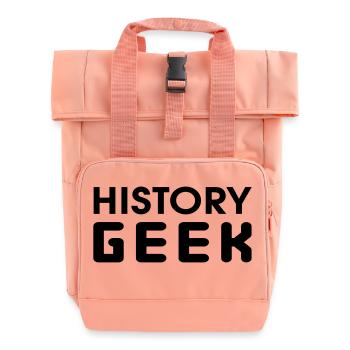 History Geek - Roll Top Backpack with Two Handles - chintz rose - Front