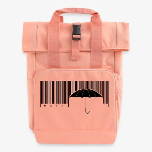 Rain barcode - Roll Top Backpack with Two Handles
