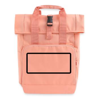 Forme / Symbole / Rond / Custom / Personnaliser - Sac à dos Roll Top à deux anses - rose liberty - Devant