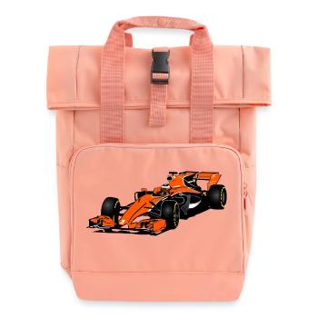 Racecar - Rennauto - Rolltop Rucksack mit zwei Griffen - Chintzrosa - Vorne