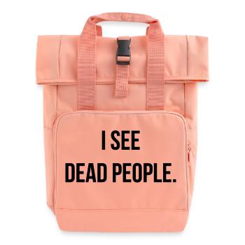 Cinema Humor Film Funny Sixth Sense ssssssssss - Roll Top Backpack with Two Handles - chintz rose - Front