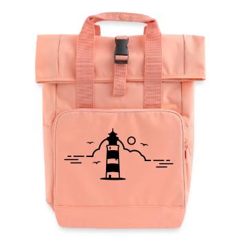 Leuchtturm - Rolltop Rucksack mit zwei Griffen - Chintzrosa - Vorne