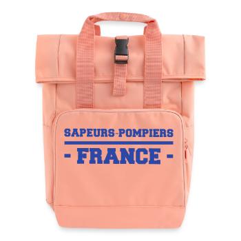 Sapeurs-Po France Bleu logo fanion - Sac à dos Roll Top à deux anses - rose liberty - Devant