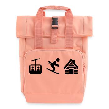 Ski - Rolltop Rucksack mit zwei Griffen - Chintzrosa - Vorne